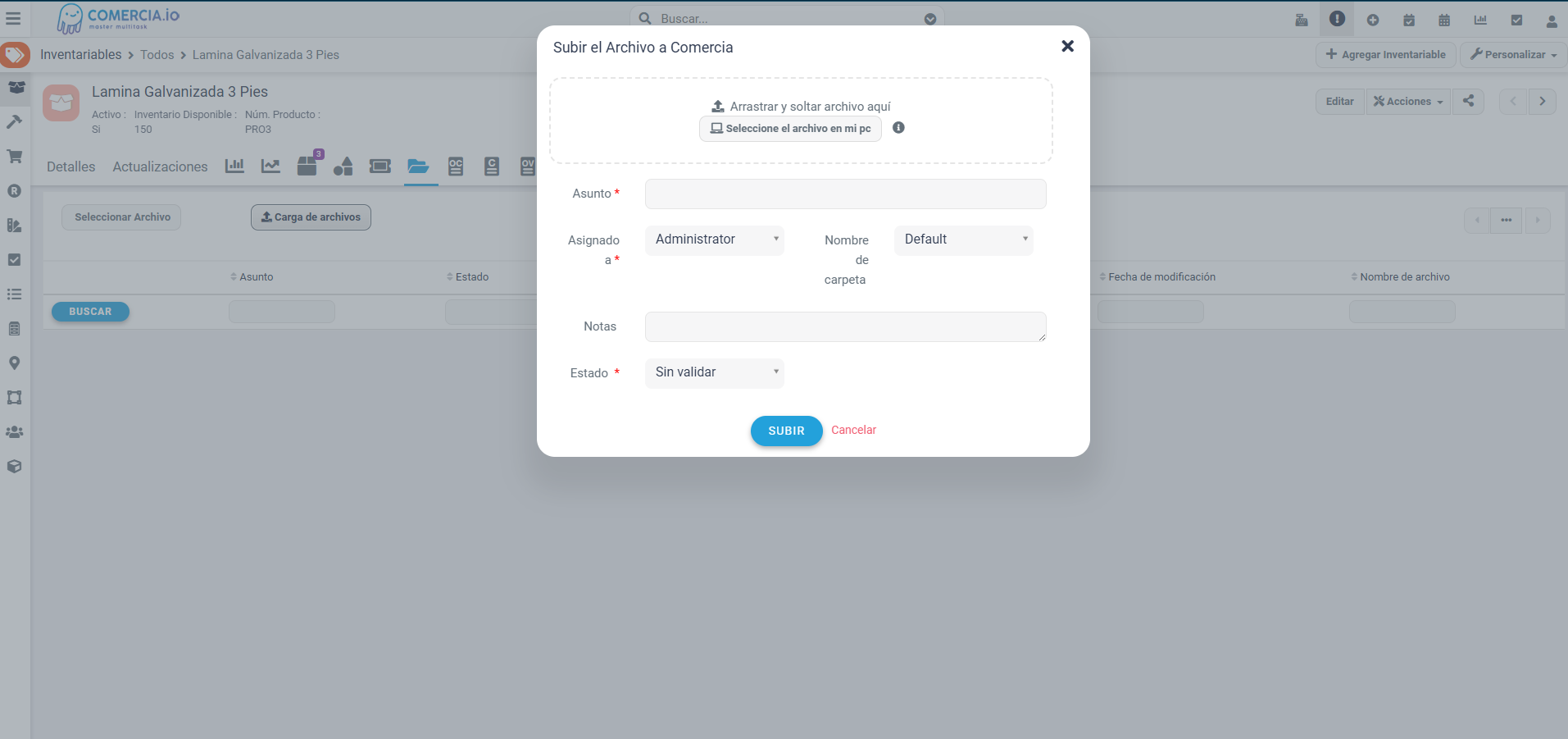 Imagen 2 - Cargar Archivos