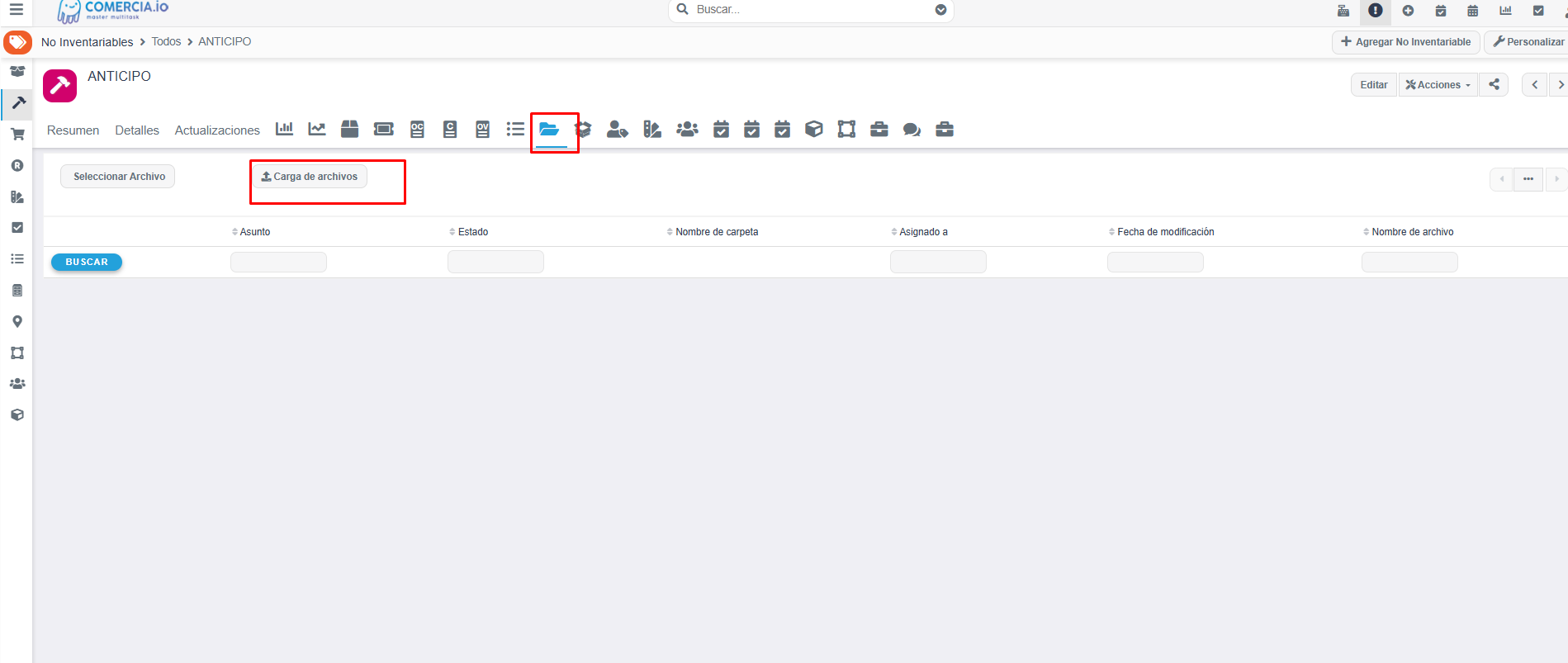 Imagen 1 - Carga de Archivos