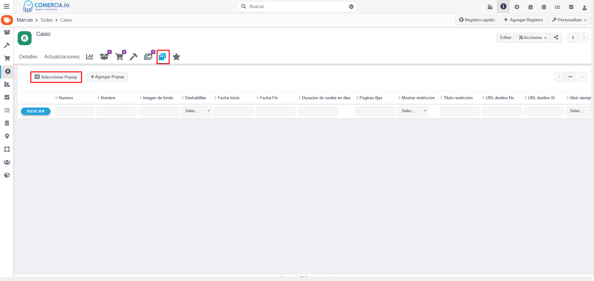Imagen 1 - Seleccionar Popup