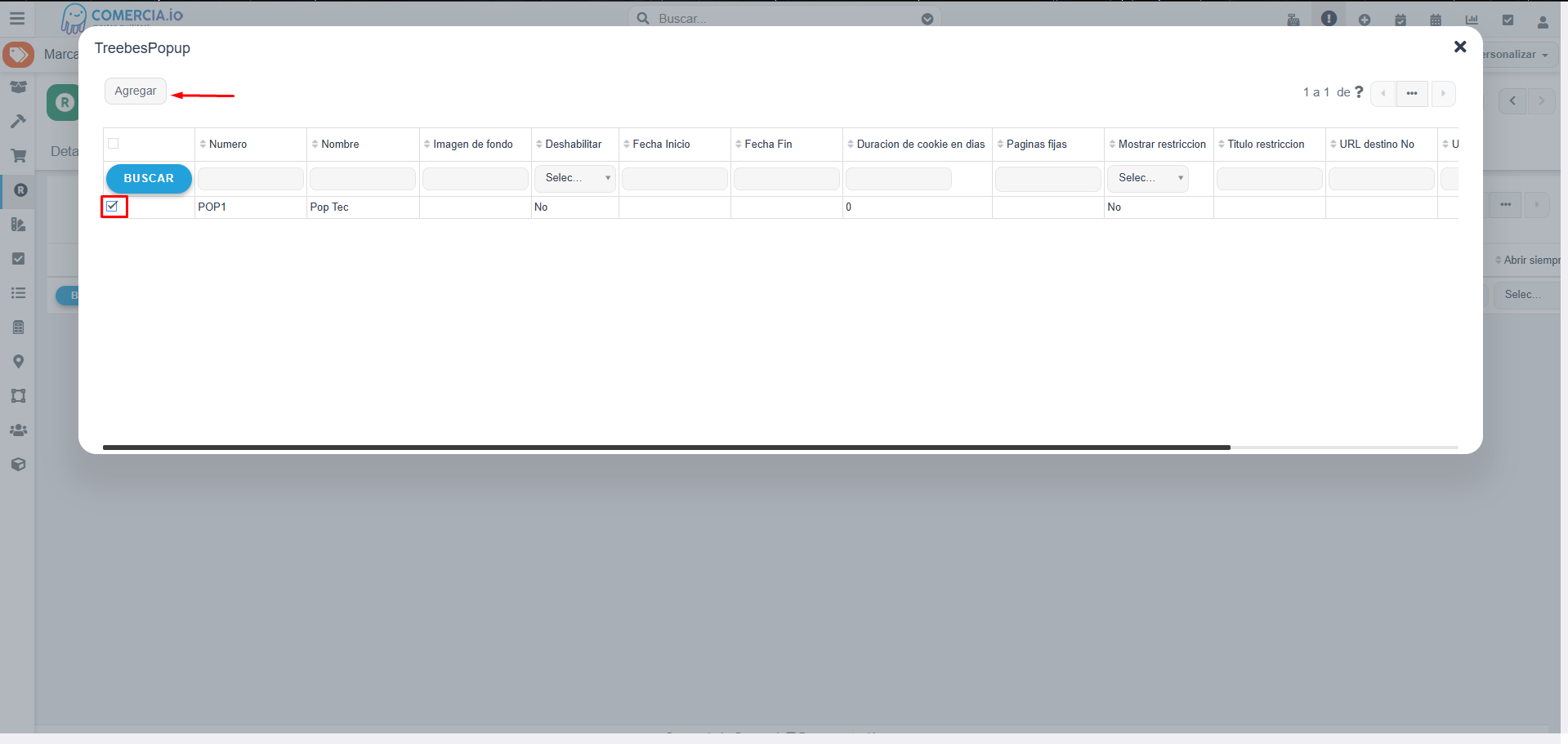 Imagen 2 - Seleccionar Popup