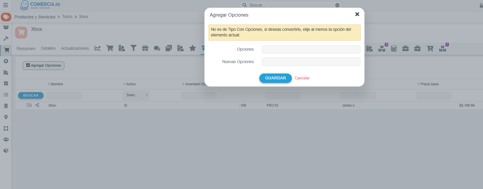 Imagen 2 - Agregar Opciones
