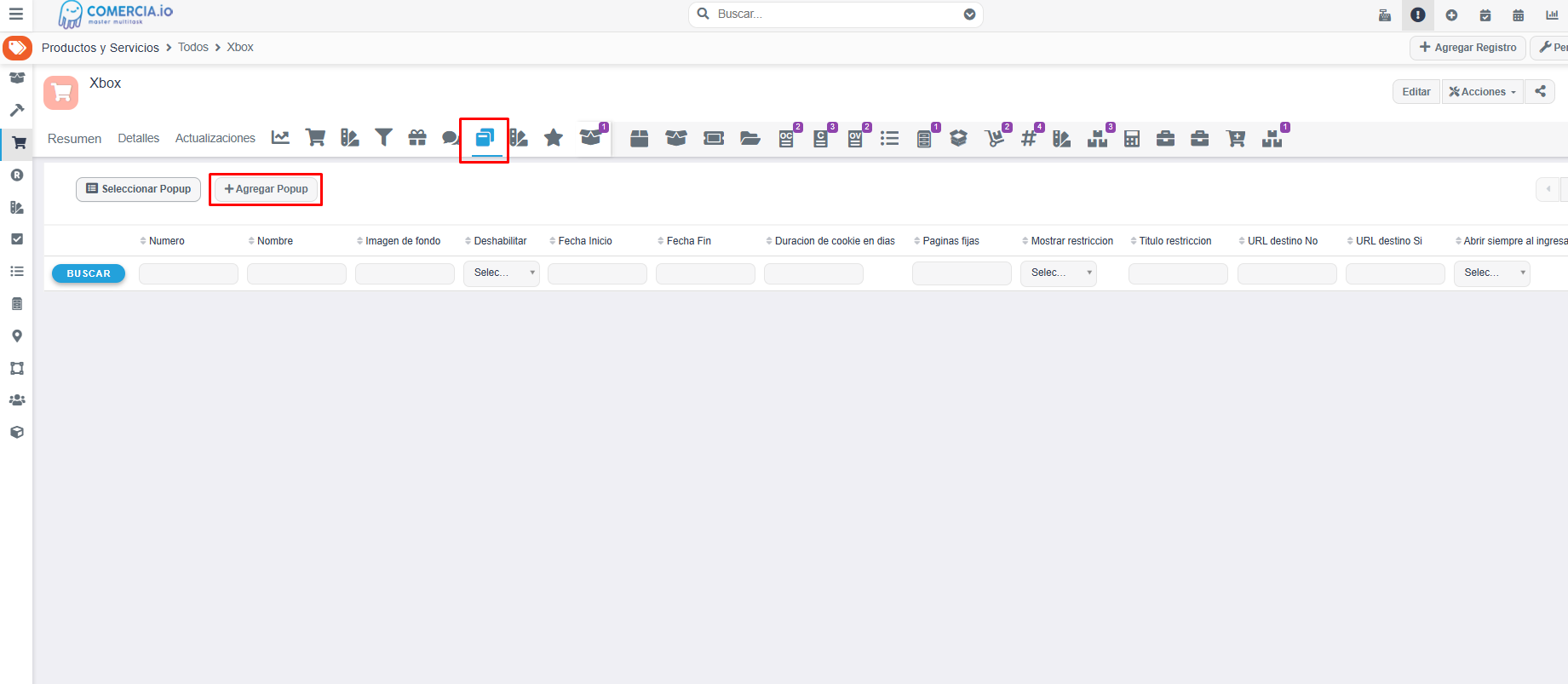 Imagen 1 - Agregar PopUp