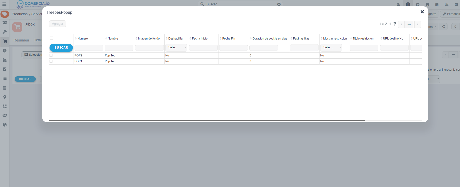 Imagen 2 - Seleccionar PopUp