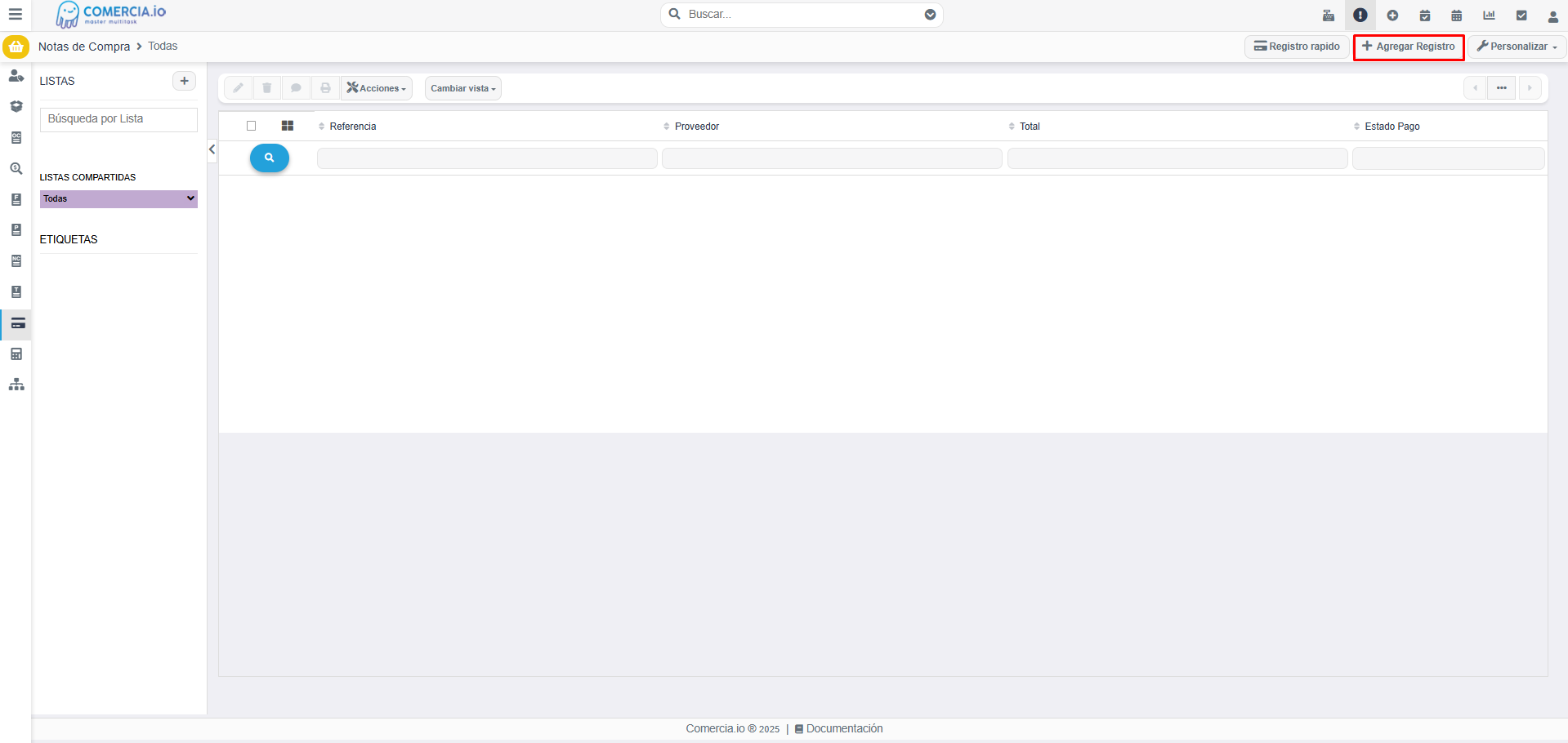 Imagen 1 - Agregar Nota de Compra
