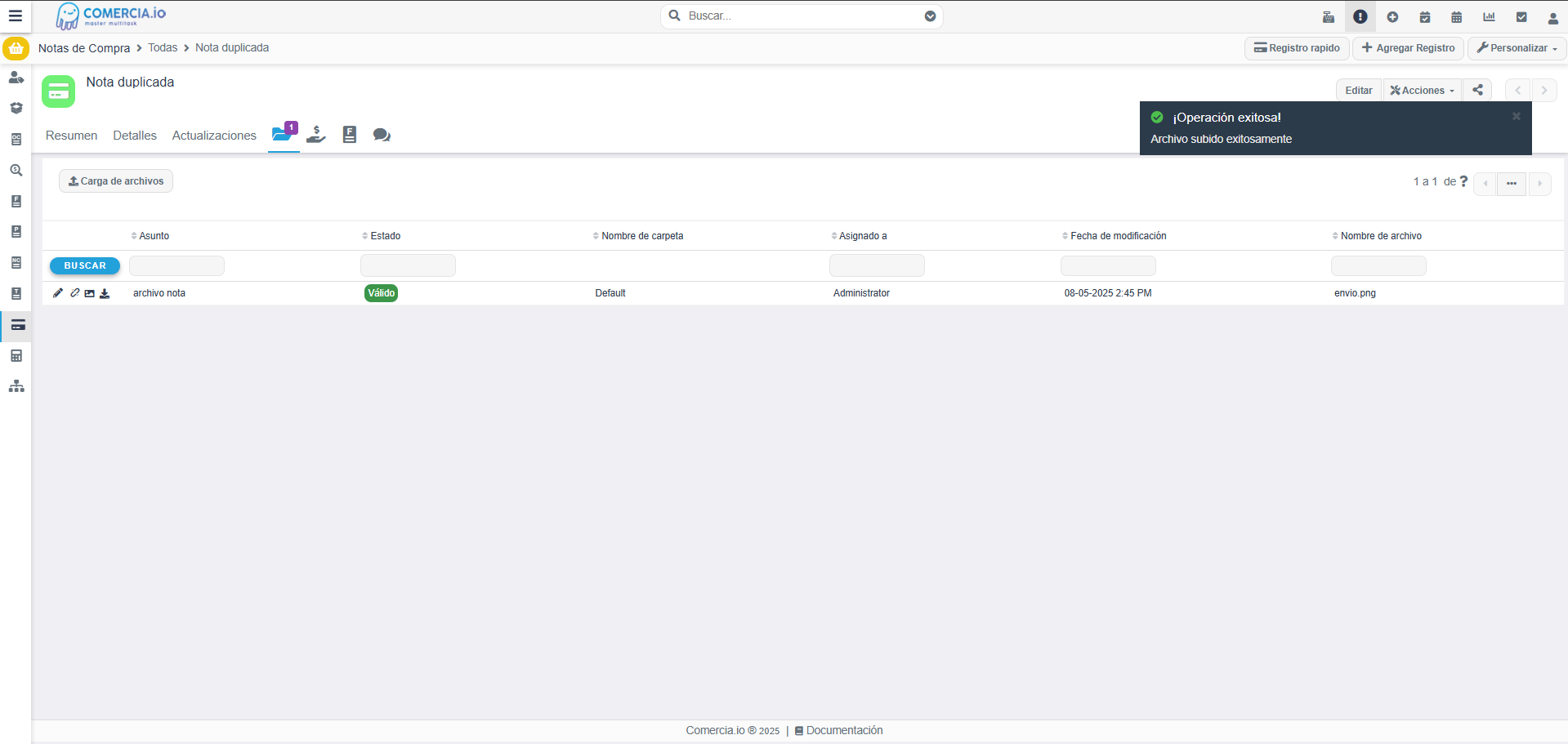 Imagen 3 - Carga de Archivos