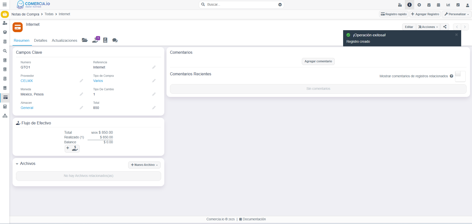 Imagen 3 - Pagar Nota de compra