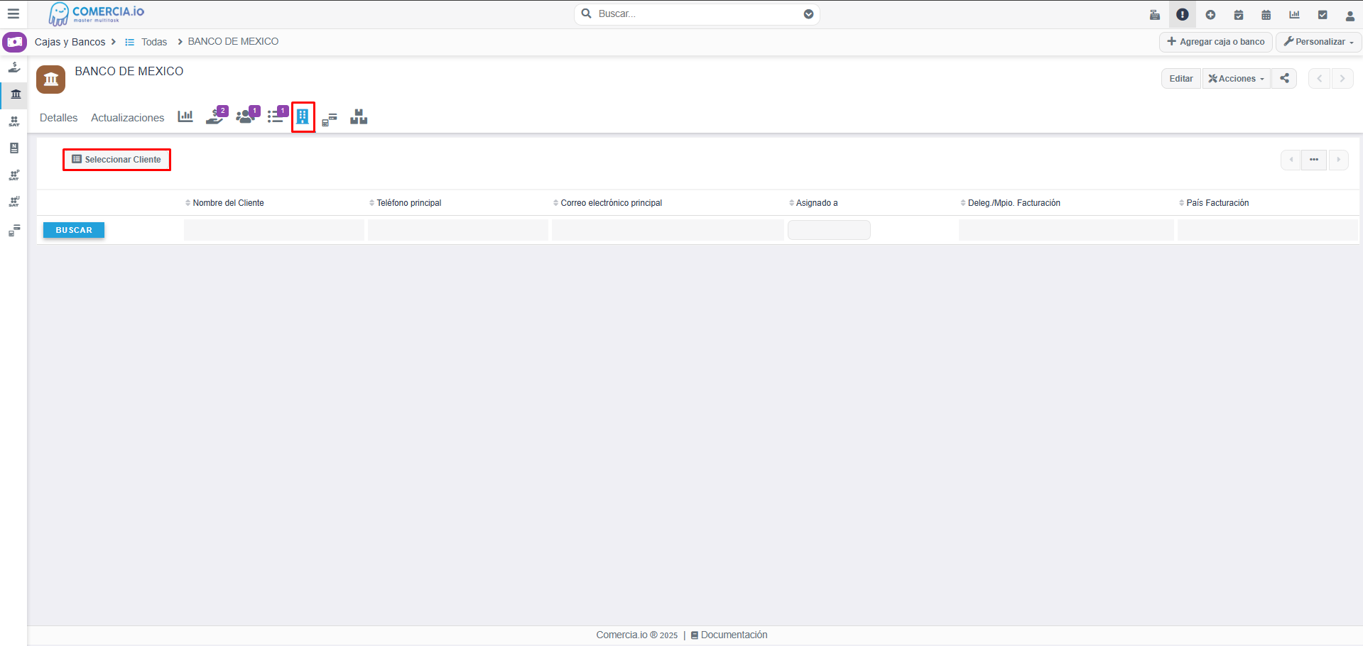 Imagen 1 - Seleccionar Cliente