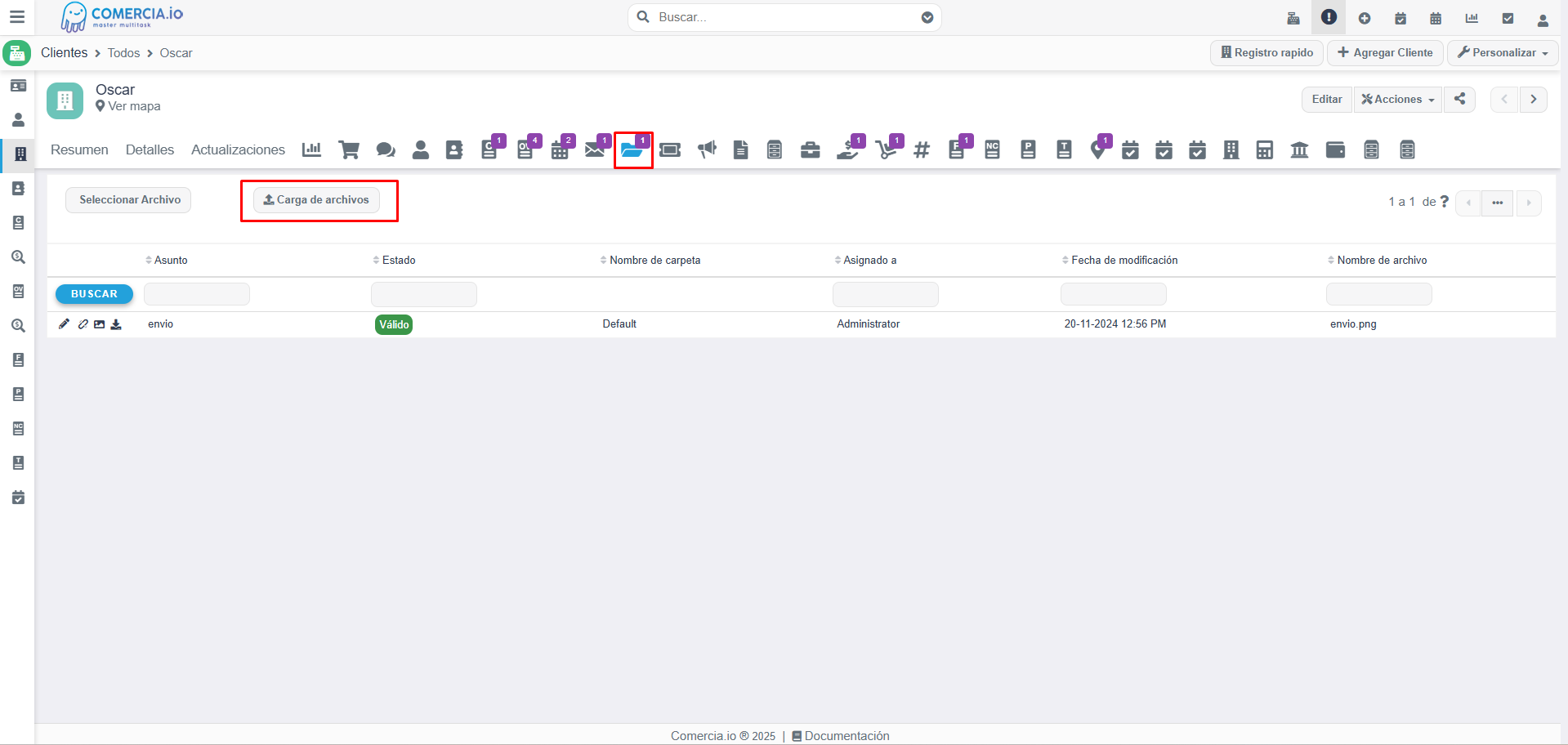 Imagen 1 - Carga de Archivos