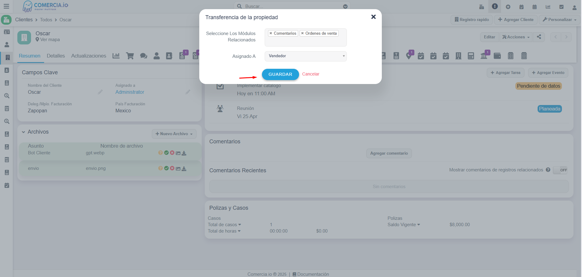 Imagen 4 - Transferencia de la propiedad