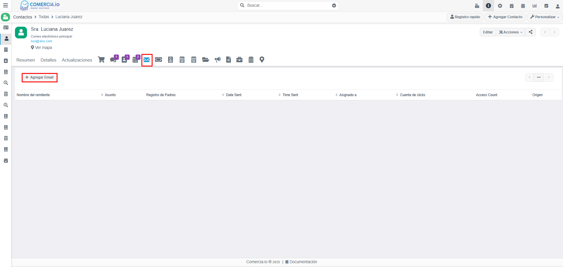 Imagen 1 - Agregar Email