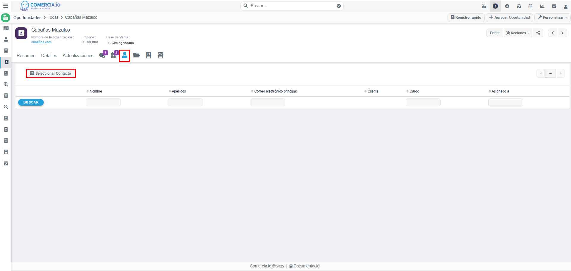 Imagen 1 - Seleccionar Contacto